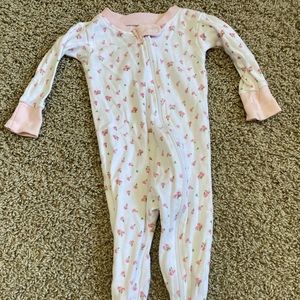 Burts Bees floral Footie pajamas
